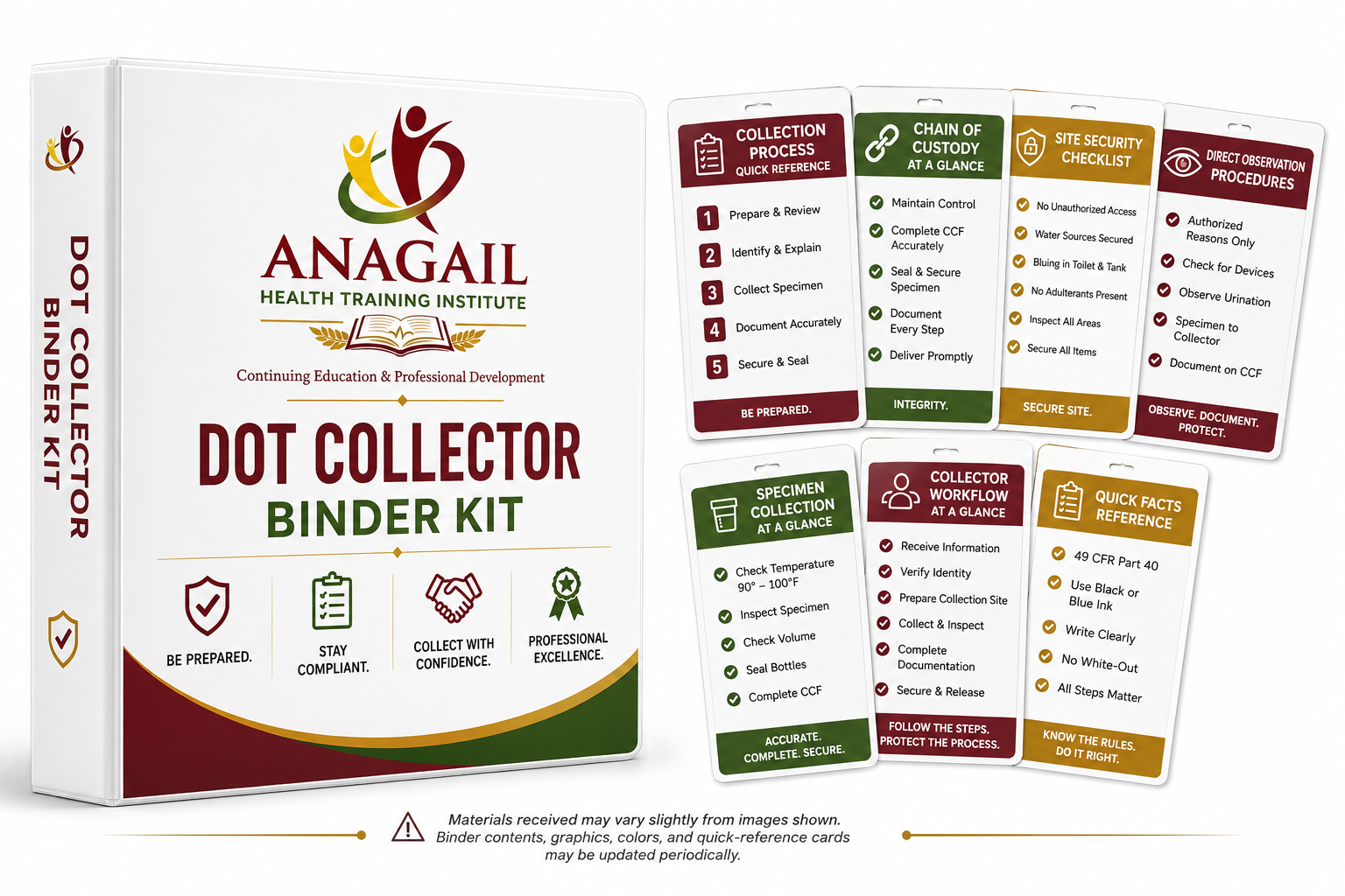 Premium DOT collector training materials with SOP templates and expanded resource tools